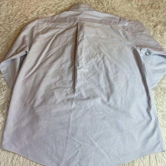L.L Bean Men's Button Up Wrinkle Resistant White Patterned - 16-33 - Picture 2 of 4